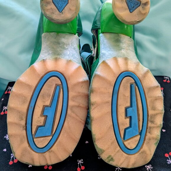 John Fluevog Vintage Green BEBE Heels Size 10.5 Refurbished DIY Heels - Picture 4 of 8